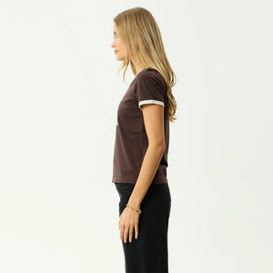 AFENDS Women's Wonders Ringer Tee - Coffee