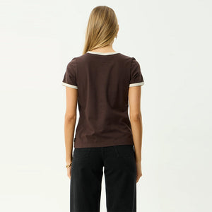 AFENDS Women's Wonders Ringer Tee - Coffee