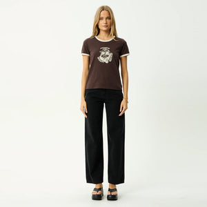 AFENDS Women's Wonders Ringer Tee - Coffee