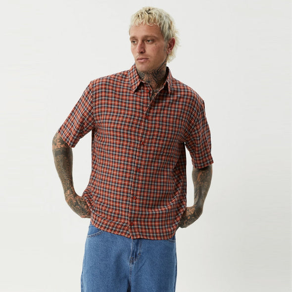 AFENDS Wrecked Short Sleeve Shirt - Terra