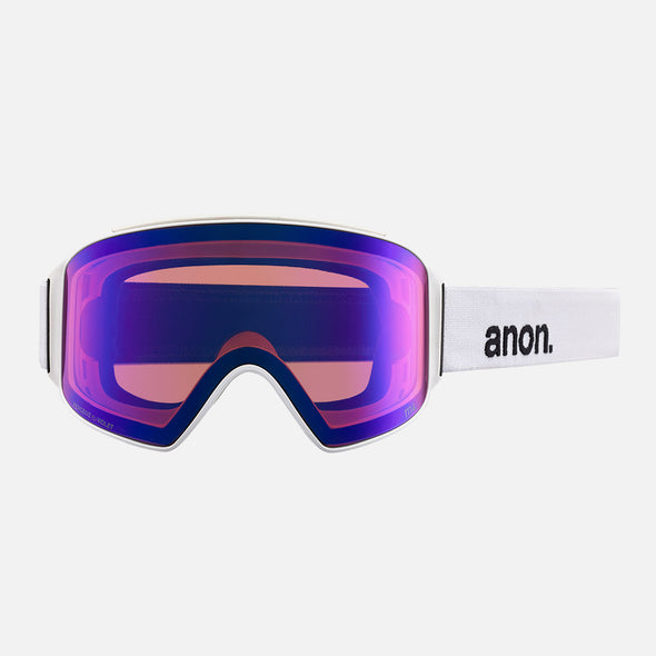 ANON M4 Cylindrical Goggle + MFI Facemask 2024 - White/Perceive Sunny Onyx