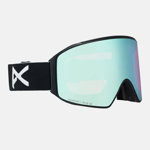 ANON M4 Cylindrical Goggle + MFI Facemask 2026 - Black/Perceive Variable Blue