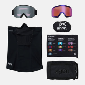 ANON M4 Cylindrical Goggle + MFI Facemask 2026 - Smoke/Perceive Sunny Onyx