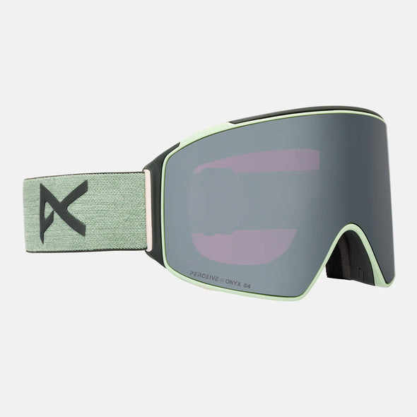 ANON M4 Cylindrical Goggle + MFI Facemask 2026 - Soft Sage/Perceive Sunny Onyx