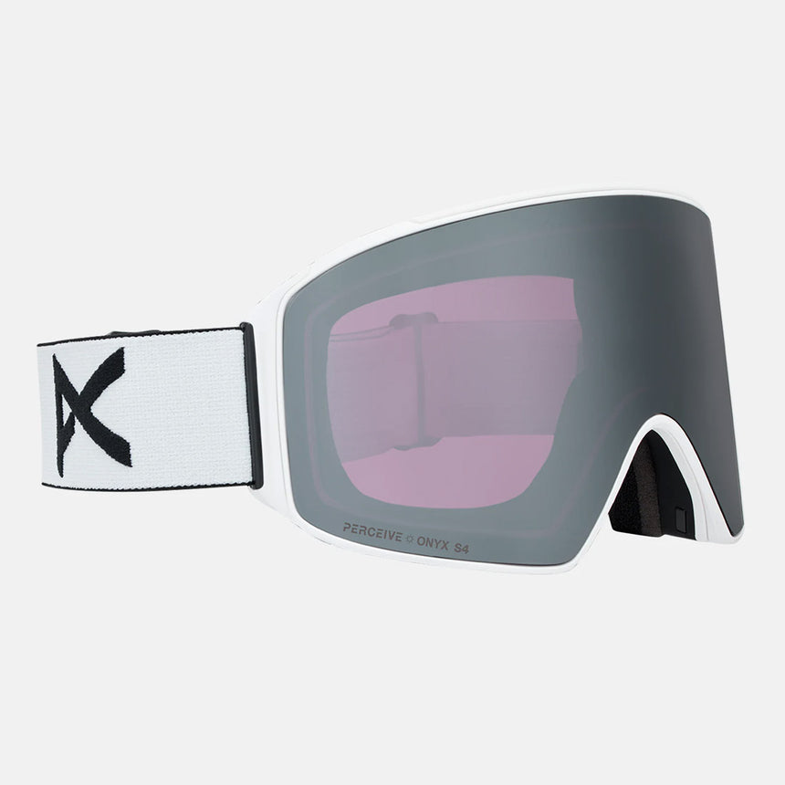 ANON M4 Cylindrical Goggle + MFI Facemask 2026 - White/Perceive Sunny Onyx