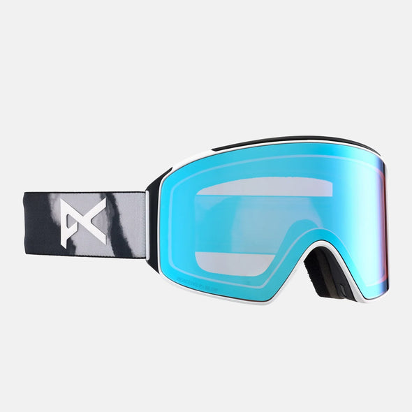 ANON M4 Cylindrical Low Bridge Fit Goggle + MFI Facemask 2025 - Family Tree/Perceive Variable Blue