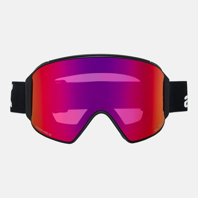 ANON M4 Cylindrical Low Bridge Fit Goggle + MFI Facemask 2026 - Black/Perceive Sunny Red