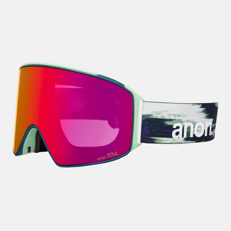 ANON M4 Cylindrical Low Bridge Fit Goggle + MFI Facemask 2026 - Family Tree/Perceive Sunny Red