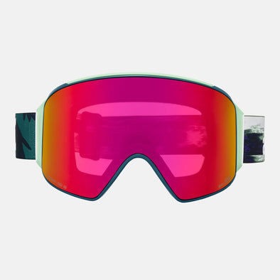 ANON M4 Cylindrical Low Bridge Fit Goggle + MFI Facemask 2026 - Family Tree/Perceive Sunny Red