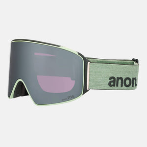 ANON M4 Cylindrical Low Bridge Fit Goggle + MFI Facemask 2026 - Soft Sage/Perceive Sunny Onyx