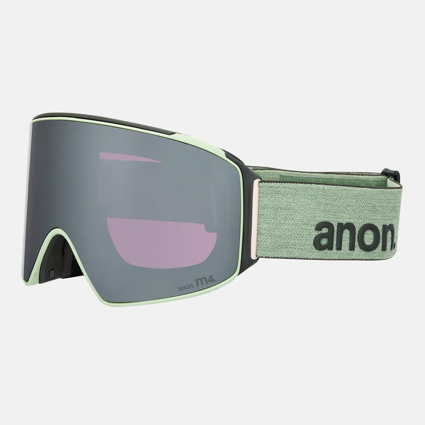 ANON M4 Cylindrical Low Bridge Fit Goggle + MFI Facemask 2026 - Soft Sage/Perceive Sunny Onyx