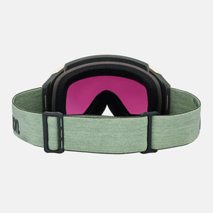 ANON M4 Cylindrical Low Bridge Fit Goggle + MFI Facemask 2026 - Soft Sage/Perceive Sunny Onyx
