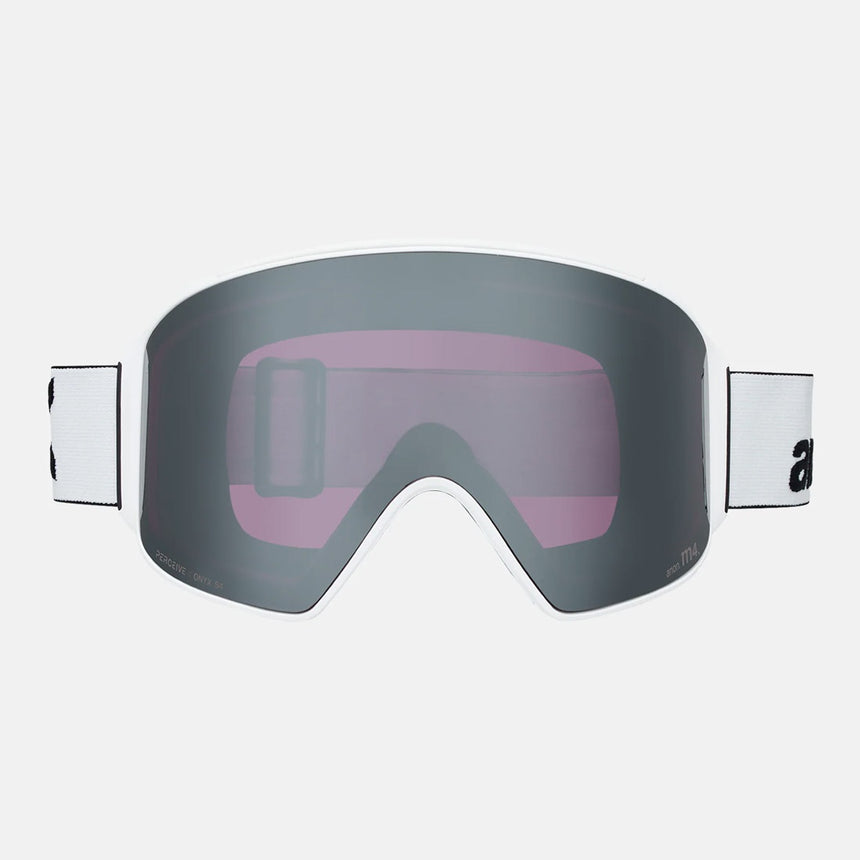 ANON M4 Cylindrical Low Bridge Fit Goggle + MFI Facemask 2026 - White/Perceive Sunny Onyx