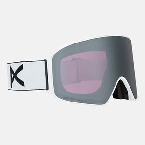ANON M4 Cylindrical Low Bridge Fit Goggle + MFI Facemask 2026 - White/Perceive Sunny Onyx