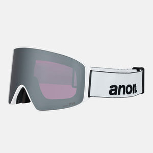 ANON M4 Cylindrical Low Bridge Fit Goggle + MFI Facemask 2026 - White/Perceive Sunny Onyx