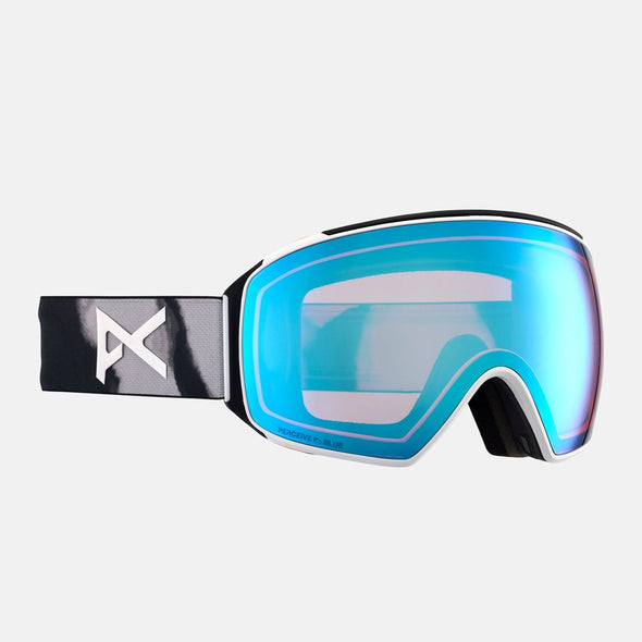 ANON M4 Toric Low Bridge Goggle + MFI Facemask 2025 - Family Tree/Perceive Variable Blue