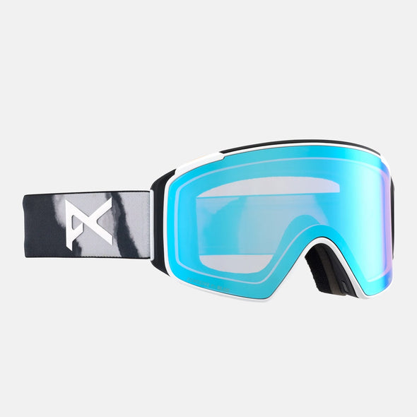 ANON M4S Cylindrical Goggle + MFI Facemask 2025 - Family Tree/Perceive Variable Blue