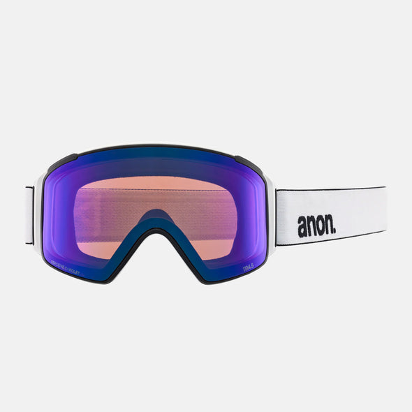 ANON M4S Cylindrical Goggle + MFI Facemask 2025 - White/Perceive Sunny Onyx