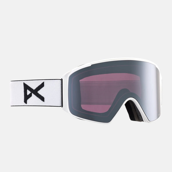 ANON M4S Cylindrical Goggle + MFI Facemask 2025 - White/Perceive Sunny Onyx