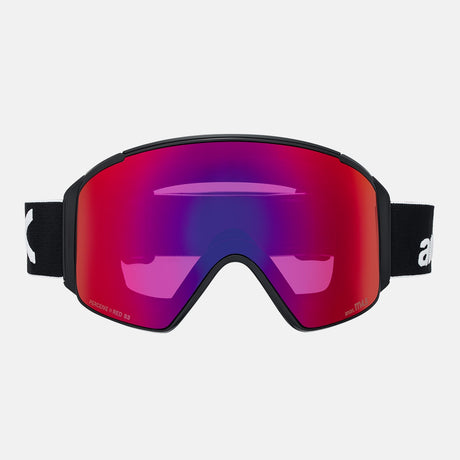 ANON M4S Cylindrical Goggle + MFI Facemask 2026 - Black/Perceive Sunny Red