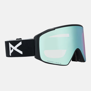 ANON M4S Cylindrical Goggle + MFI Facemask 2026 - Black/Perceive Variable Blue