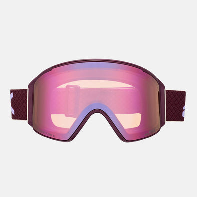 ANON M4S Cylindrical Goggle + MFI Facemask 2026 - Deep Cherry/Perceive Cloudy Pink