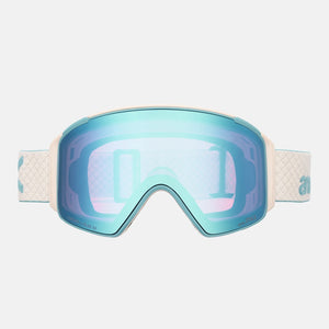 ANON M4S Cylindrical Goggle + MFI Facemask 2026 - Oat/Perceive Variable Blue