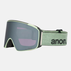 ANON M4S Cylindrical Goggle + MFI Facemask 2026 - Soft Sage/Perceive Sunny Onyx