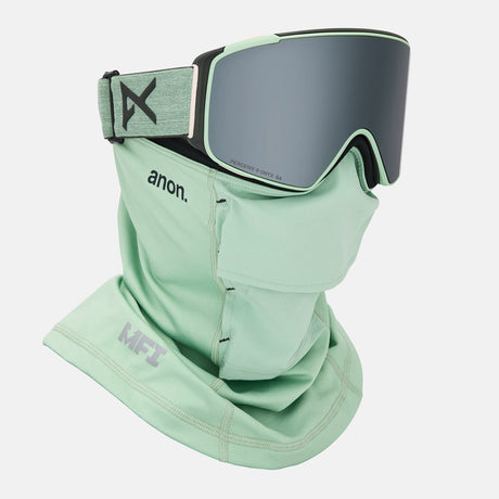 ANON M4S Cylindrical Goggle + MFI Facemask 2026 - Soft Sage/Perceive Sunny Onyx