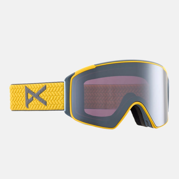 ANON M4S Cylindrical Low Bridge Fit Goggle + MFI Facemask 2025 - Golden/Perceive Sunny Onyx