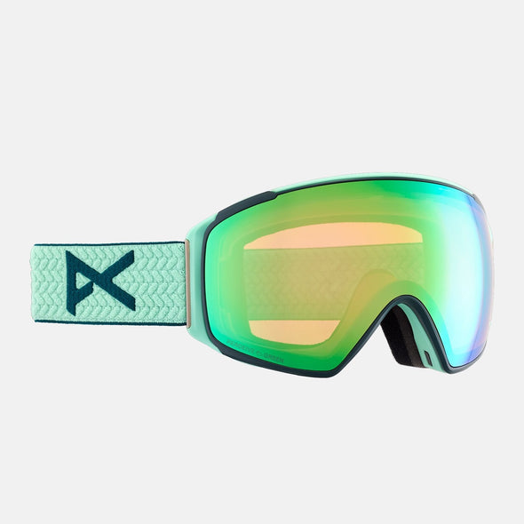 ANON M4S Toric Goggle + MFI Facemask 2025 - Powder Mint/Perceive Variable Green