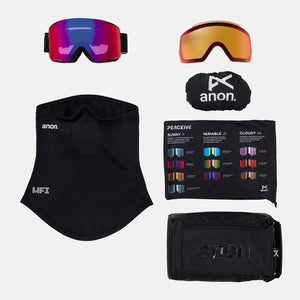ANON M5 Goggle + MFI Facemask 2026 - Black/Perceive Sunny Red