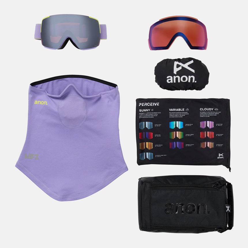 ANON M5S Goggle + MFI Facemask 2026 - Hyper Lilac/Perceive Sunny Onyx
