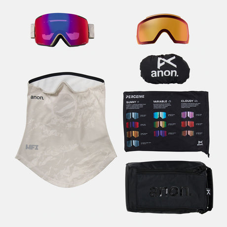 ANON M5S Goggle + MFI Facemask 2026 - Sediment/Perceive Sunny Red
