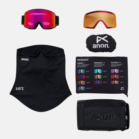 ANON M6 Goggle + MFI Facemask 2026 - Black/Perceive Sunny Red
