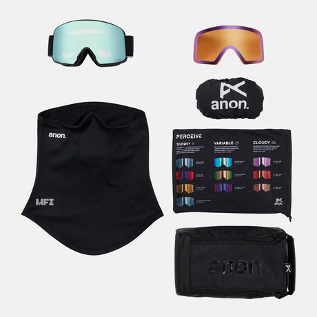 ANON M6 Goggle + MFI Facemask 2026 - Black/Perceive Variable Blue