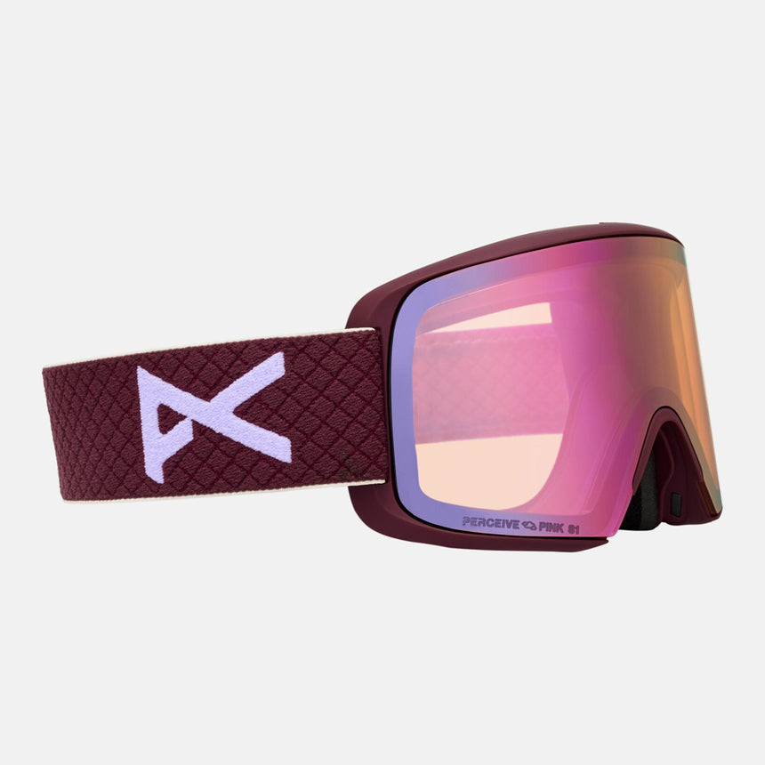 ANON M6S Goggle + MFI Facemask 2026 - Deep Cherry/Perceive Cloudy Pink