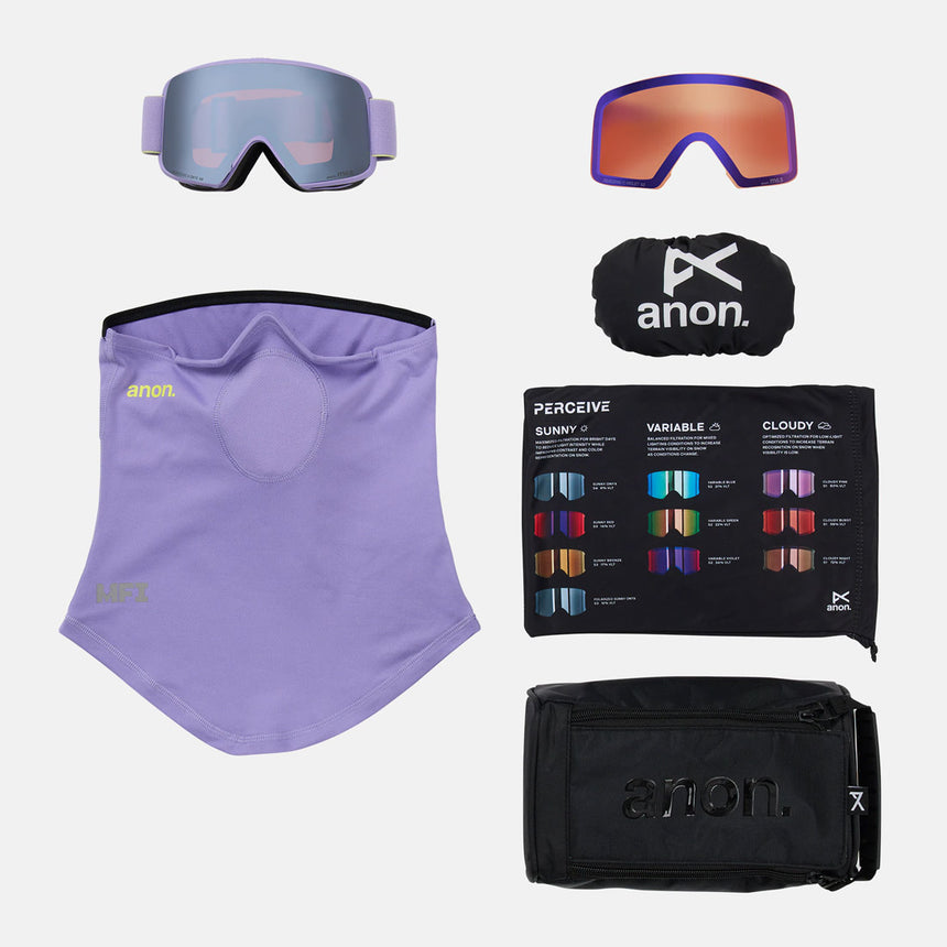 ANON M6S Goggle + MFI Facemask 2026 - Hyper Lilac/Perceive Sunny Onyx