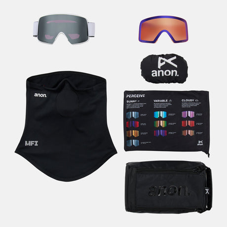 ANON M6S Goggle + MFI Facemask 2026 - White/Perceive Sunny Onyx