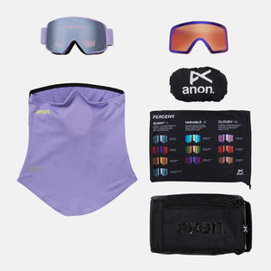 ANON M6S Low Bridge Fit Goggle + MFI Facemask 2026 - Hyper Lilac/Perceive Sunny Onyx