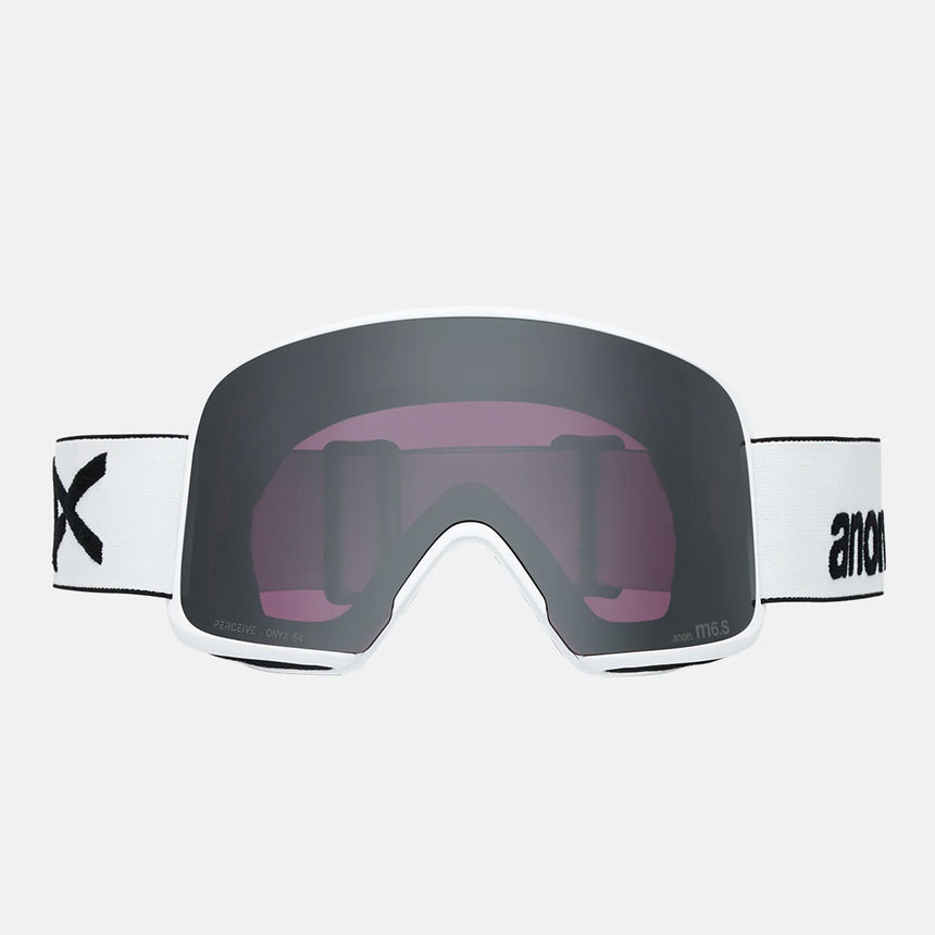 ANON M6S Low Bridge Fit Goggle + MFI Facemask 2026 - White/Perceive Sunny Onyx