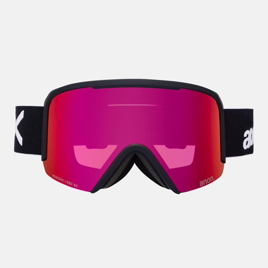 ANON Nesa Goggle + MFI Facemask 2026 - Black/Perceive Sunny Red