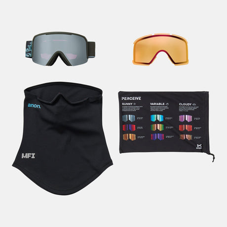 ANON Nesa Goggle + MFI Facemask 2026 - Snow Flurry/Perceive Sunny Onyx