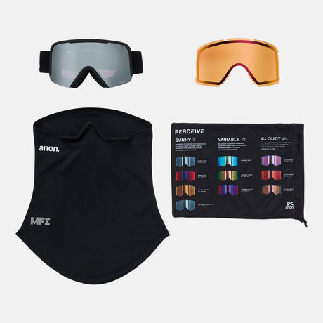 ANON Nesa Low Bridge Fit Goggle + MFI Facemask 2026 - Smoke/Perceive Sunny Onyx