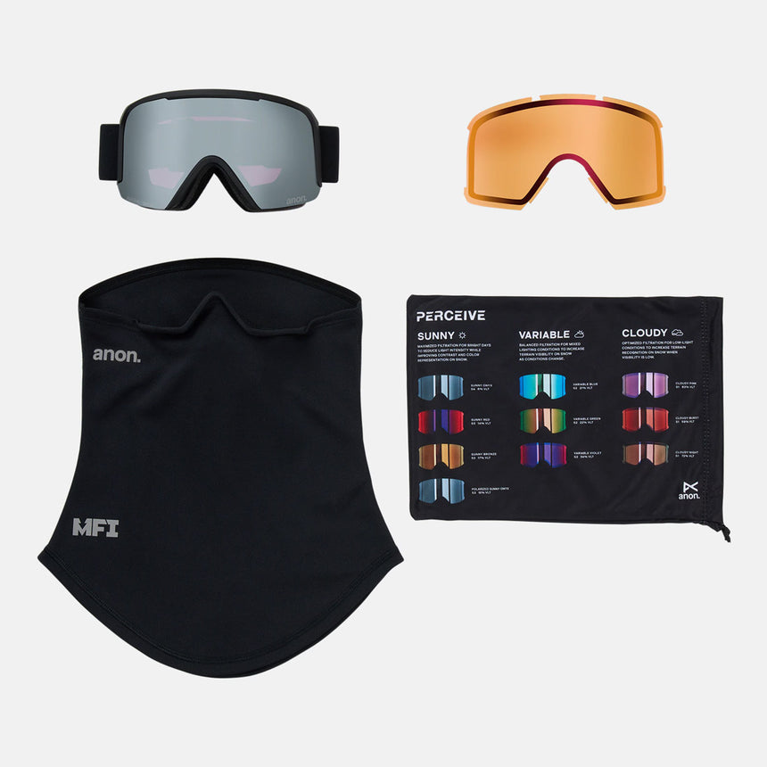 ANON Nesa S Goggle + MFI Facemask 2026 - Smoke/Perceive Sunny Onyx