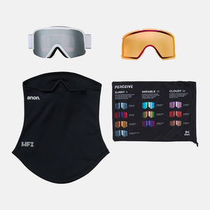 ANON Nesa S Goggle + MFI Facemask 2026 - White/Perceive Sunny Onyx