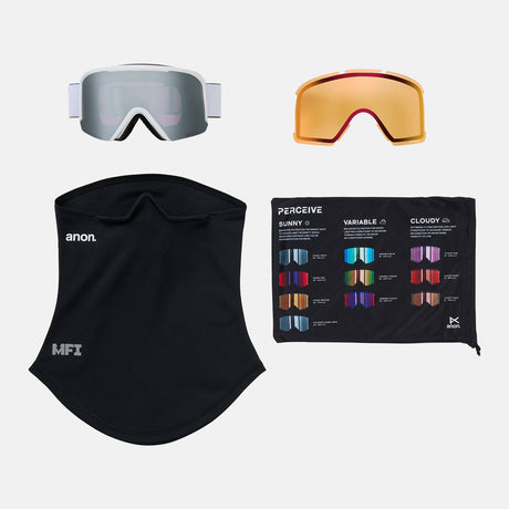 ANON Nesa S Goggle + MFI Facemask 2026 - White/Perceive Sunny Onyx