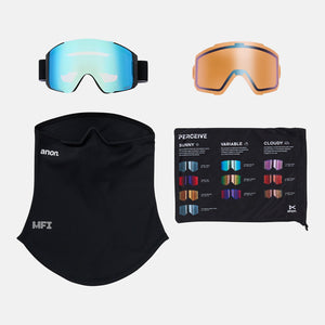 ANON Sync Goggle + MFI Facemask 2026 - Black/Perceive Variable Blue