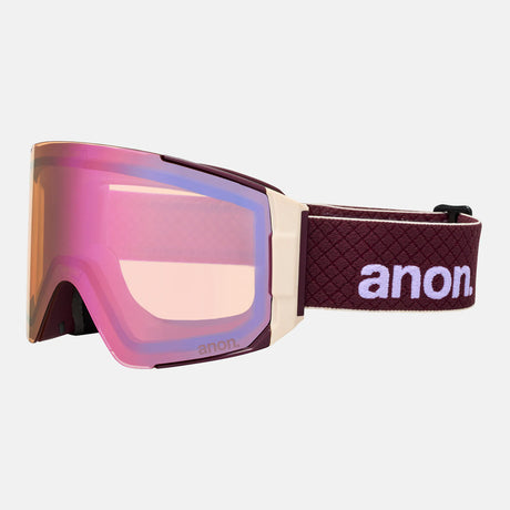 ANON Sync Goggle + MFI Facemask 2026 - Deep Cherry/Perceive Cloudy Pink