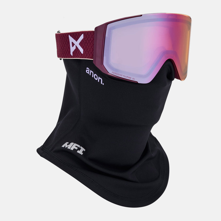 ANON Sync Goggle + MFI Facemask 2026 - Deep Cherry/Perceive Cloudy Pink